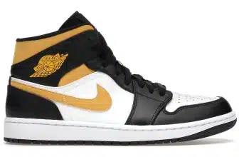 Nike Air Jordan 1 Mid White Pollen Black Mens