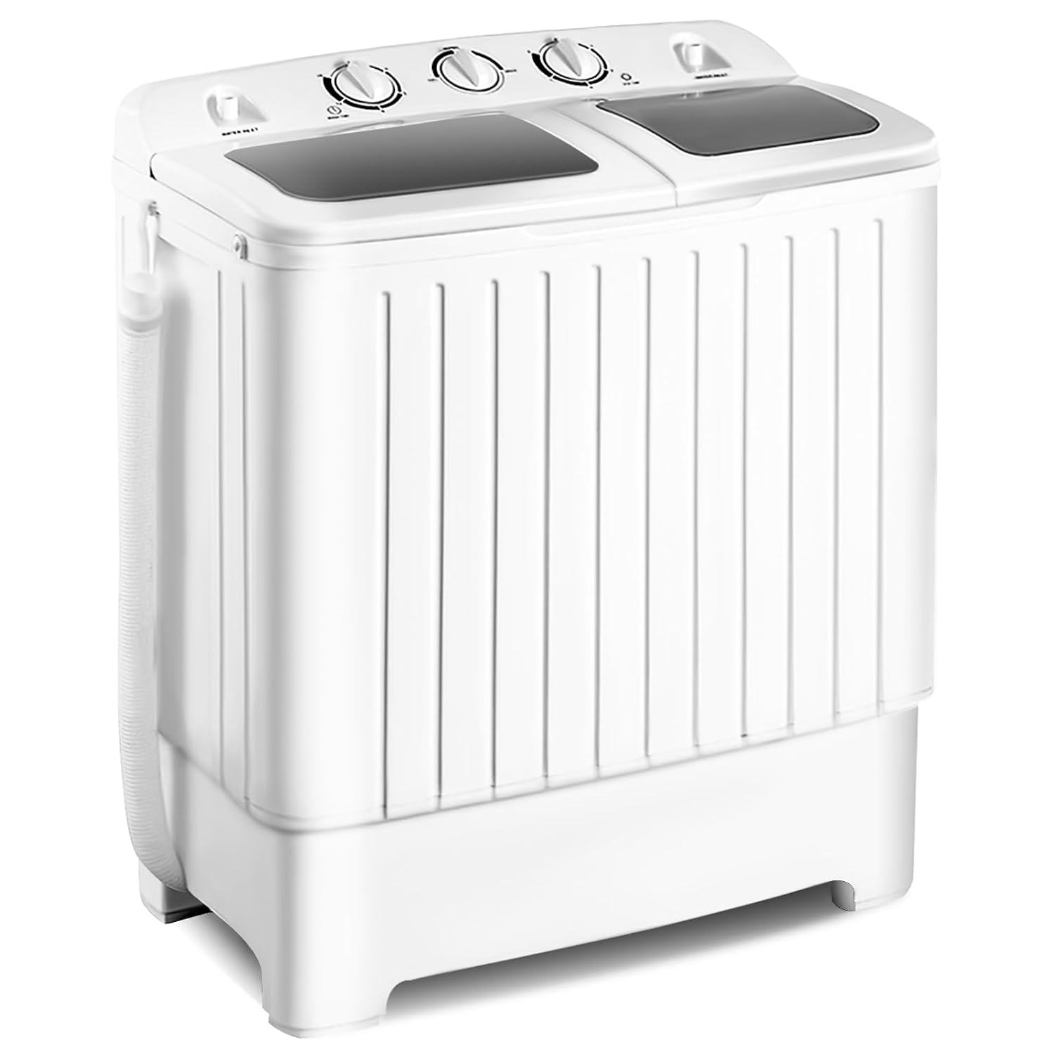 Giantex Portable Washing Machine, 20lbs Washer and Spinner Combo, Twin Tub 12lbs Wash & 8lbs Spin, Mini Compact Laundry Clothes Lavadora Portatil for Apartment Dorm RVs (White &...