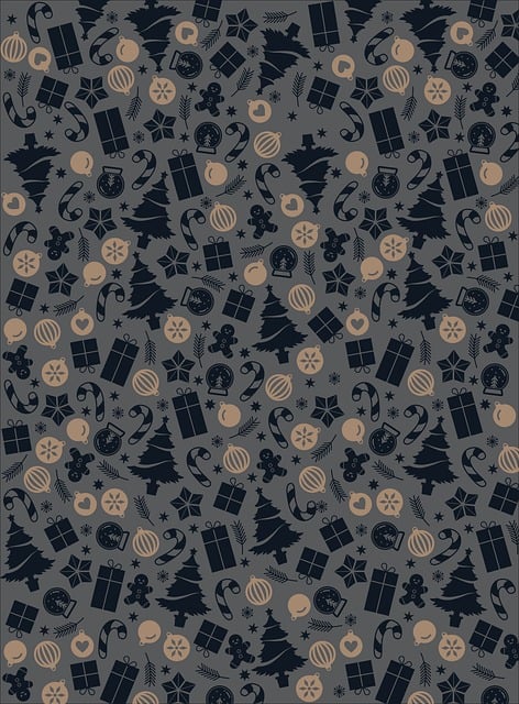 christmas, background, pattern, tree, present, nature, candy cane, christmas tree, ornament, winter, holiday, merry, star, gold, dark, decoration, cookie cutters, beautiful wallpaper, round ornament, merry christmas, starlet, tin