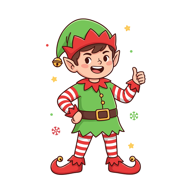 christmas elf, festive elf boy, holiday character, cute elf illustration, christmas costume, candy cane elf, cheerful elf, winter holiday art, santa's helper, adorable elf, festive clipart, christmas spirit, holiday season artwork, cartoon elf, north pole helper, christmas magic, christmas character design, elf artwork, cozy holiday illustration, festive outfit, cute christmas art, holiday decoration, winter illustration, merry christmas elf, ai generated