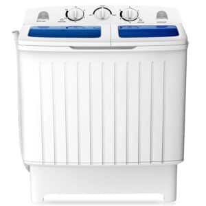 COSTWAY Portable Washing Machine, Twin Tub 20 Lbs Capacity, Compact Laundry Washer(12 Lbs) and Spinner(8 Lbs), Durable Design, Timer Control, Perfect for RV, Apartments and...